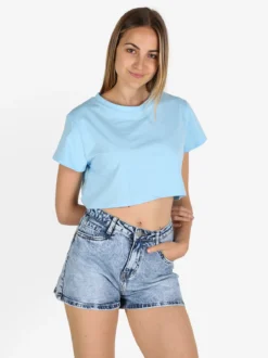 Essenziale Milano T-shirt crop da donna in cotone