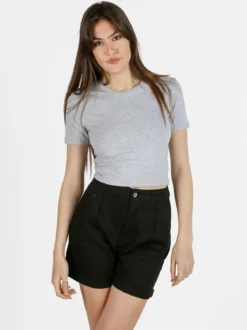 Essenziale Milano T-shirt cropped da donna girocollo
