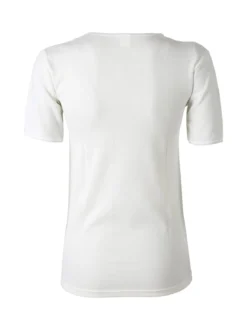 Esse Speroni Maglia intima donna in lana e cotone con dettagli macramè - bianco