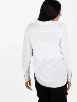Ewinker Camicia donna a maniche lunghe con taschini