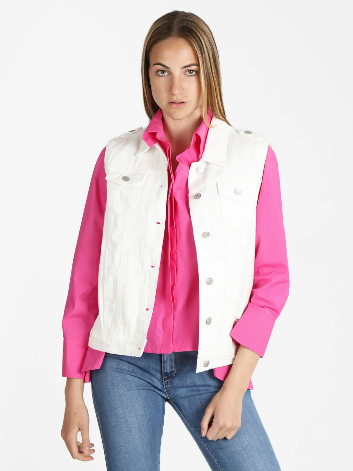 Farfallina Gilet in jeans da donna