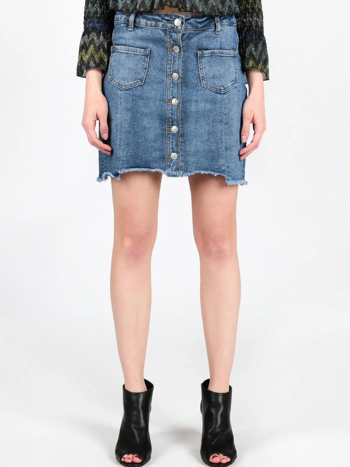 Farfallina Gonna di jeans con bottoni