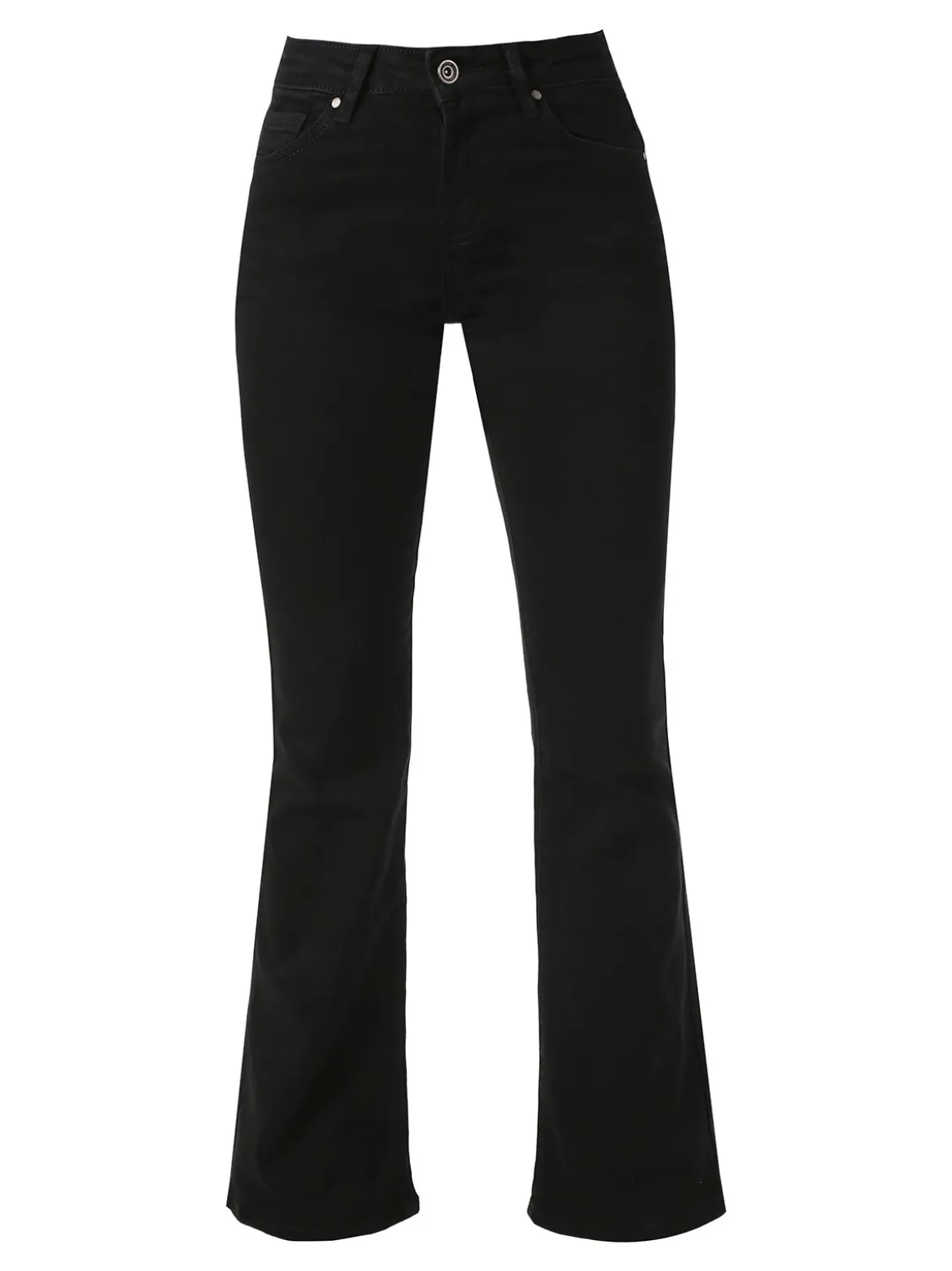 Farfallina Jeans donna flare a vita alta - nero
