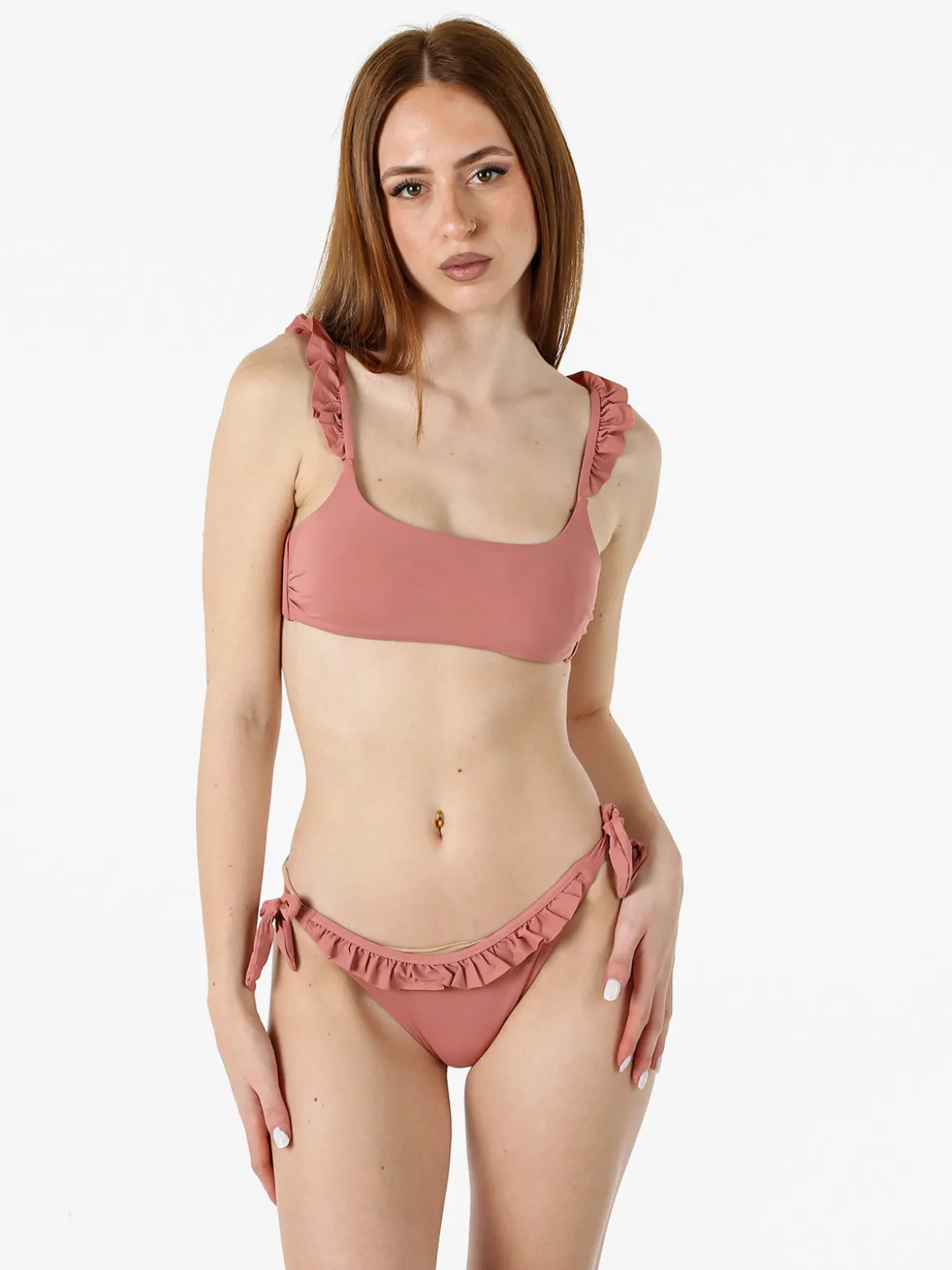Fendian Bikini donna con fascia imbottita e slip con laccetti - nudo