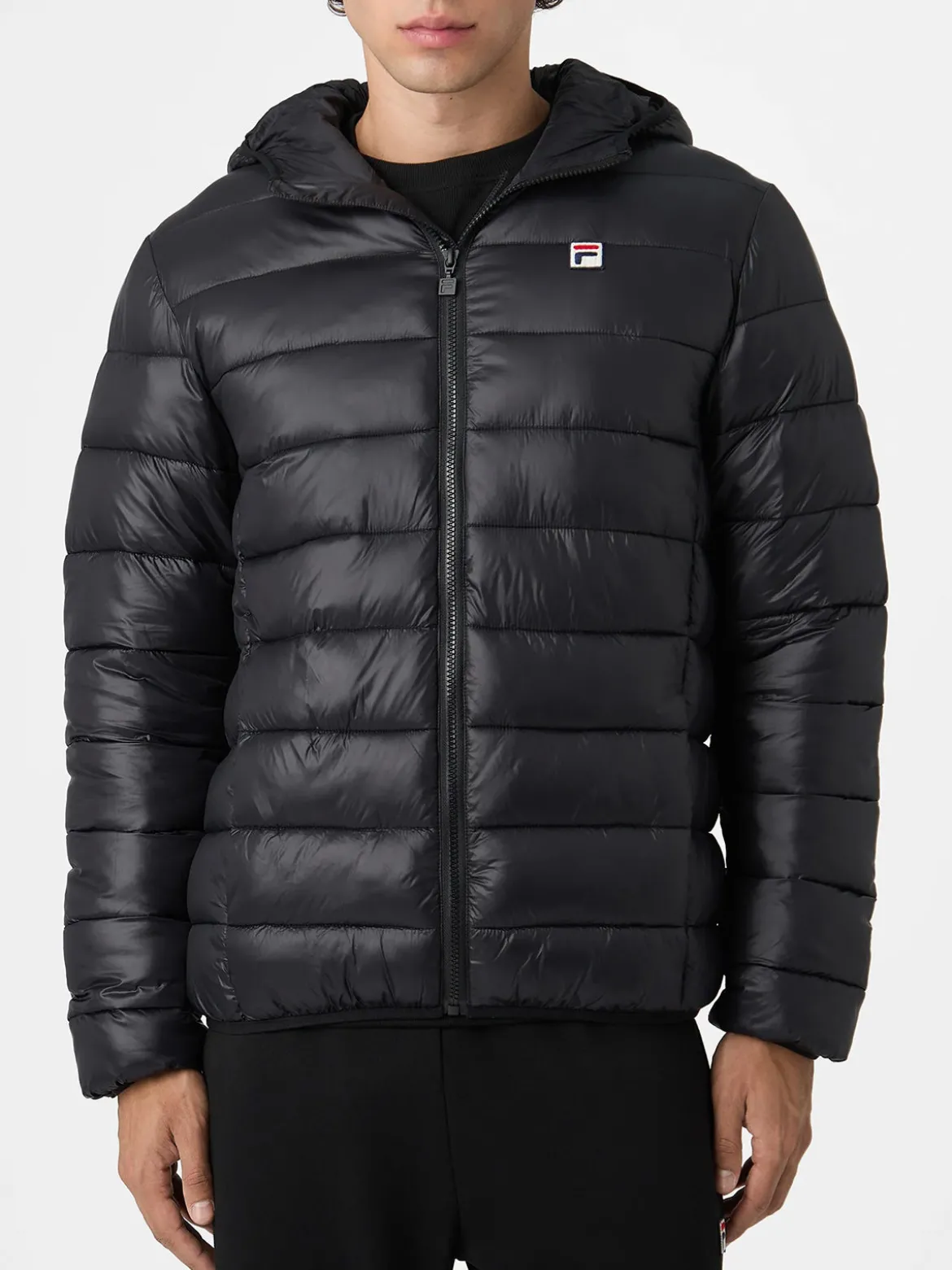 Fila Piumino da uomo con cappuccio - nero