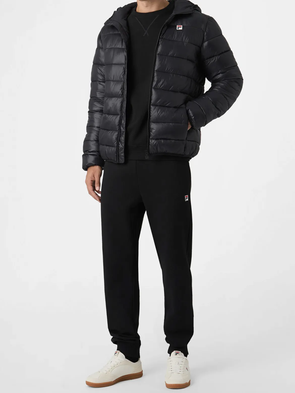 Fila Piumino da uomo con cappuccio - nero