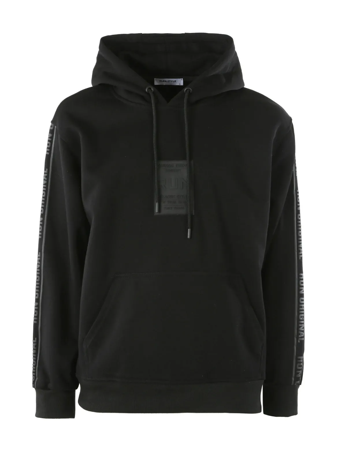 Flex Style Felpa da uomo con cappuccio - nero