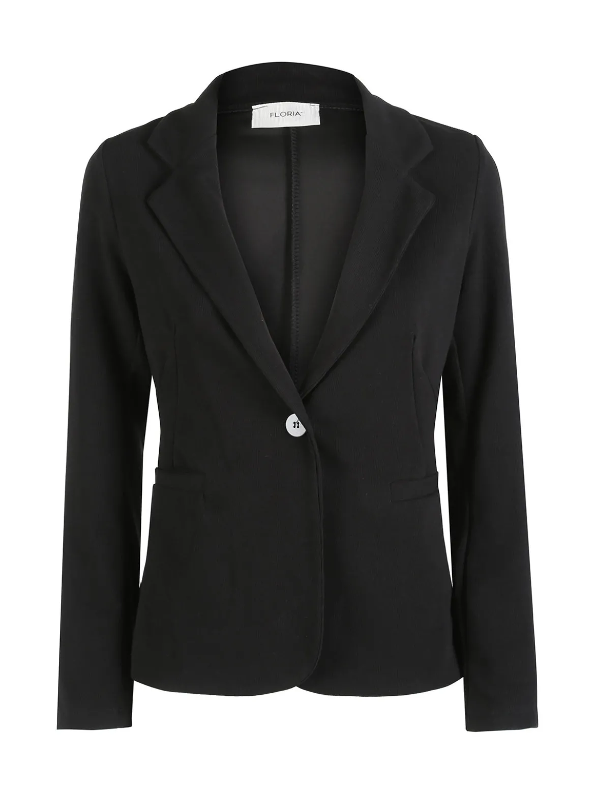 Floria Blazer donna a costine monobottone - nero
