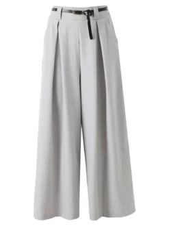 Floria Pantaloni a palazzo da donna con cintura sottile - grigio
