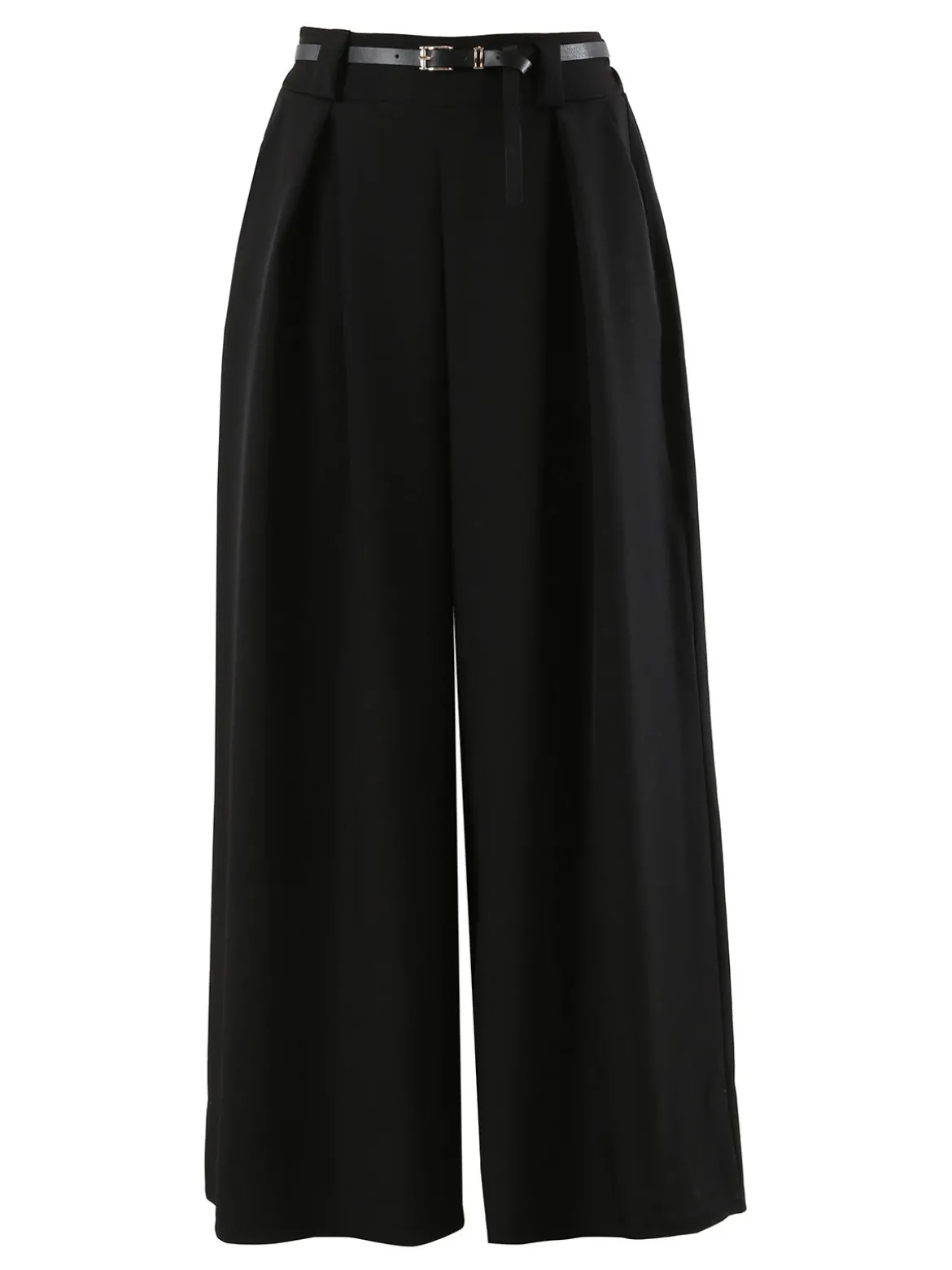 Floria Pantaloni a palazzo da donna con cintura sottile - nero