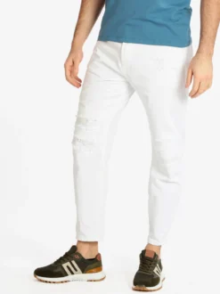 Frankie Malone Pantaloni cropped uomo con strappi