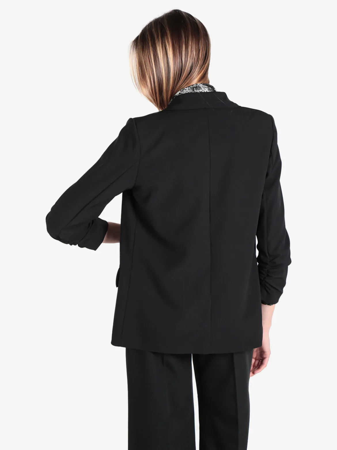 Frenetika Blazer donna aperto con maniche arricciate