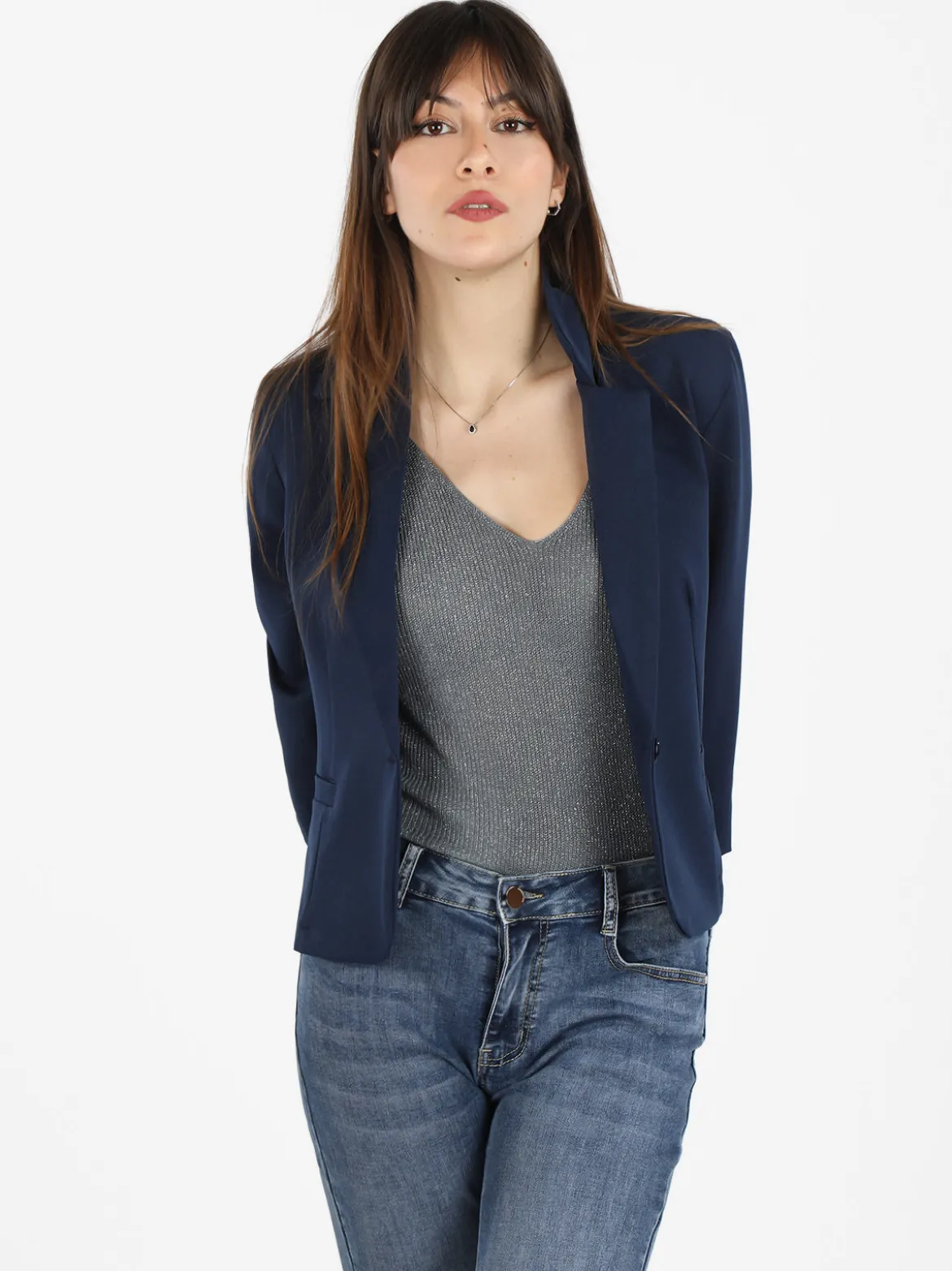 Frenetika Blazer donna elegante con maniche a 3/4