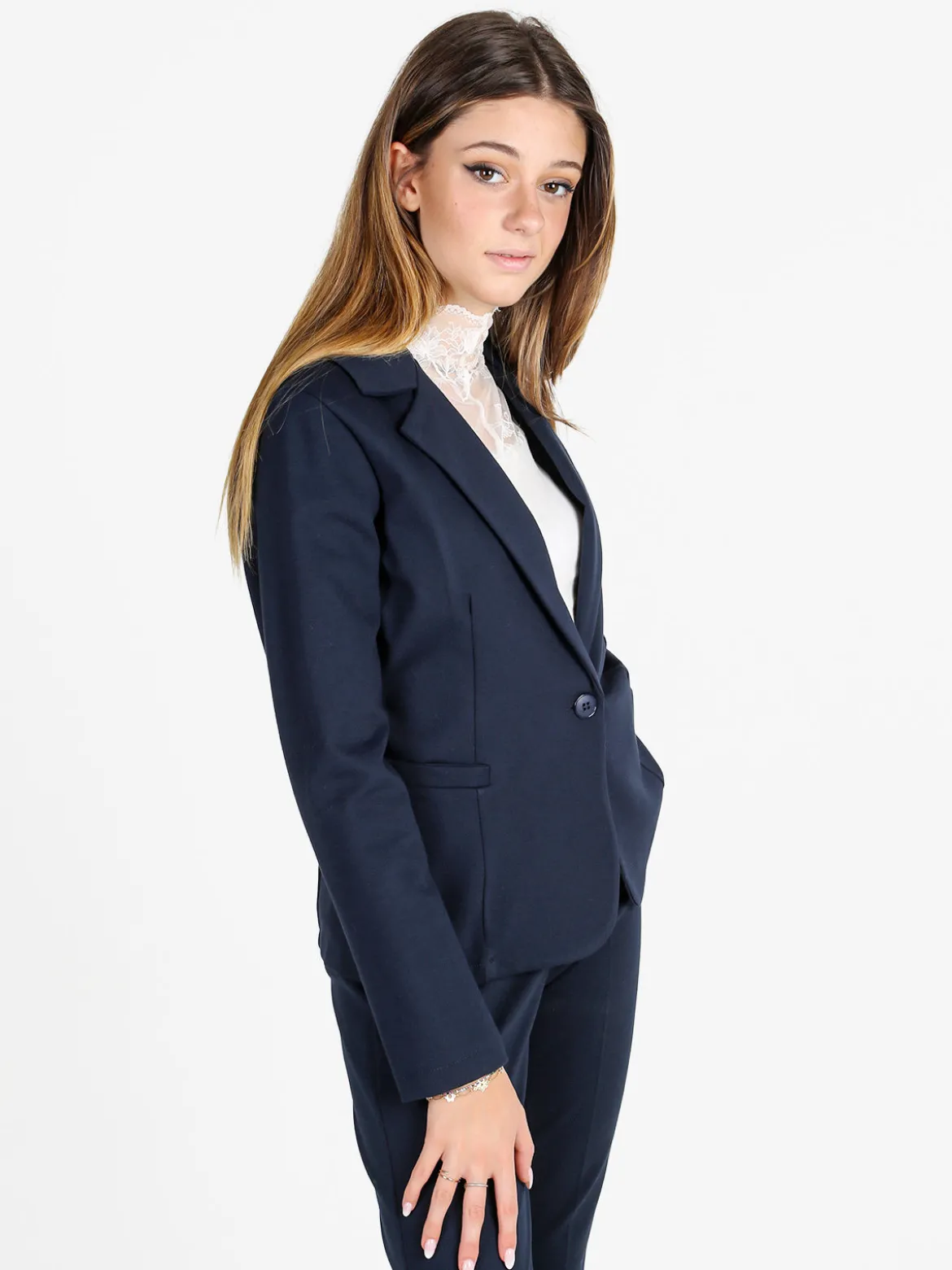 Frenetika Blazer donna monobottone - blu