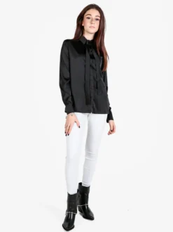 Frenetika Camicia donna effetto raso con cravattino