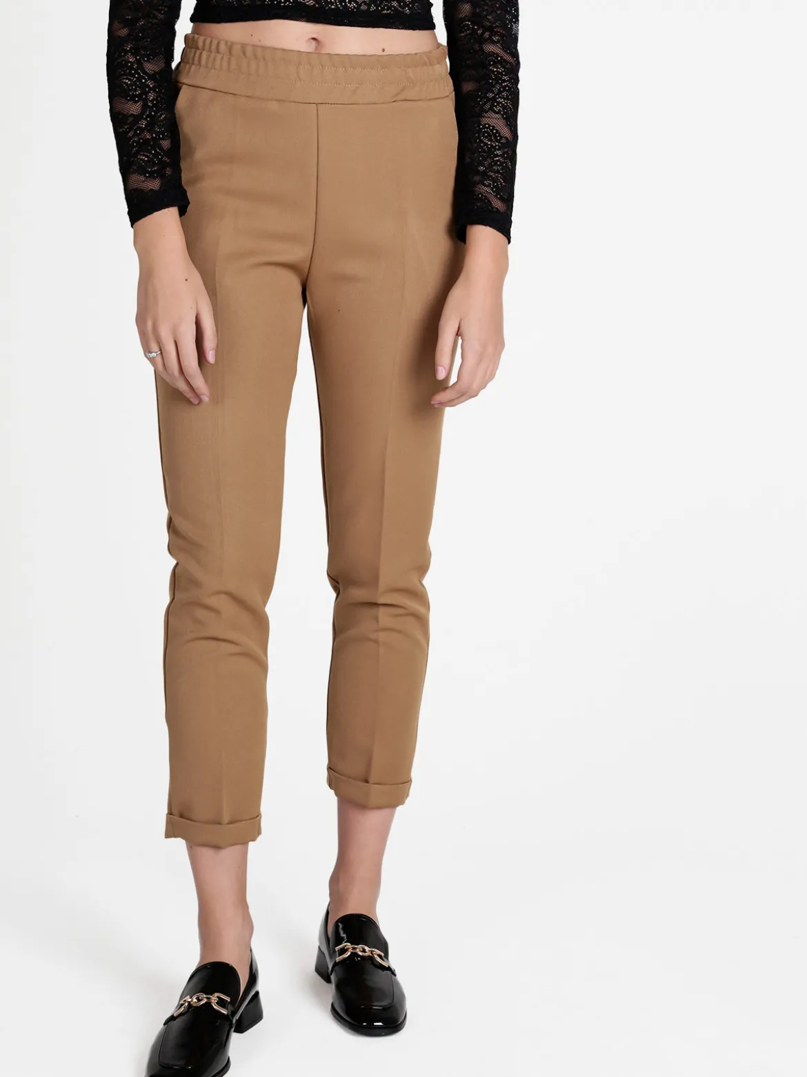 Frenetika Pantaloni donna con risvolto