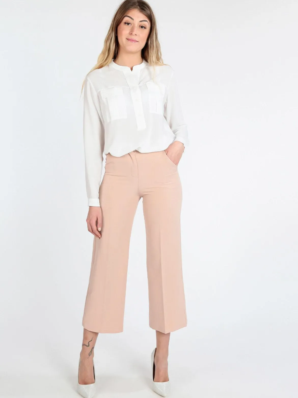 Frenetika Pantaloni donna culotte tinta unita