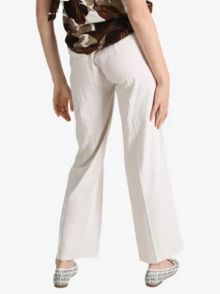 Frenetika Pantaloni donna in misto lino a gamba dritta