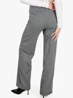 Frenetika Pantaloni donna spigati a vita alta - grigio