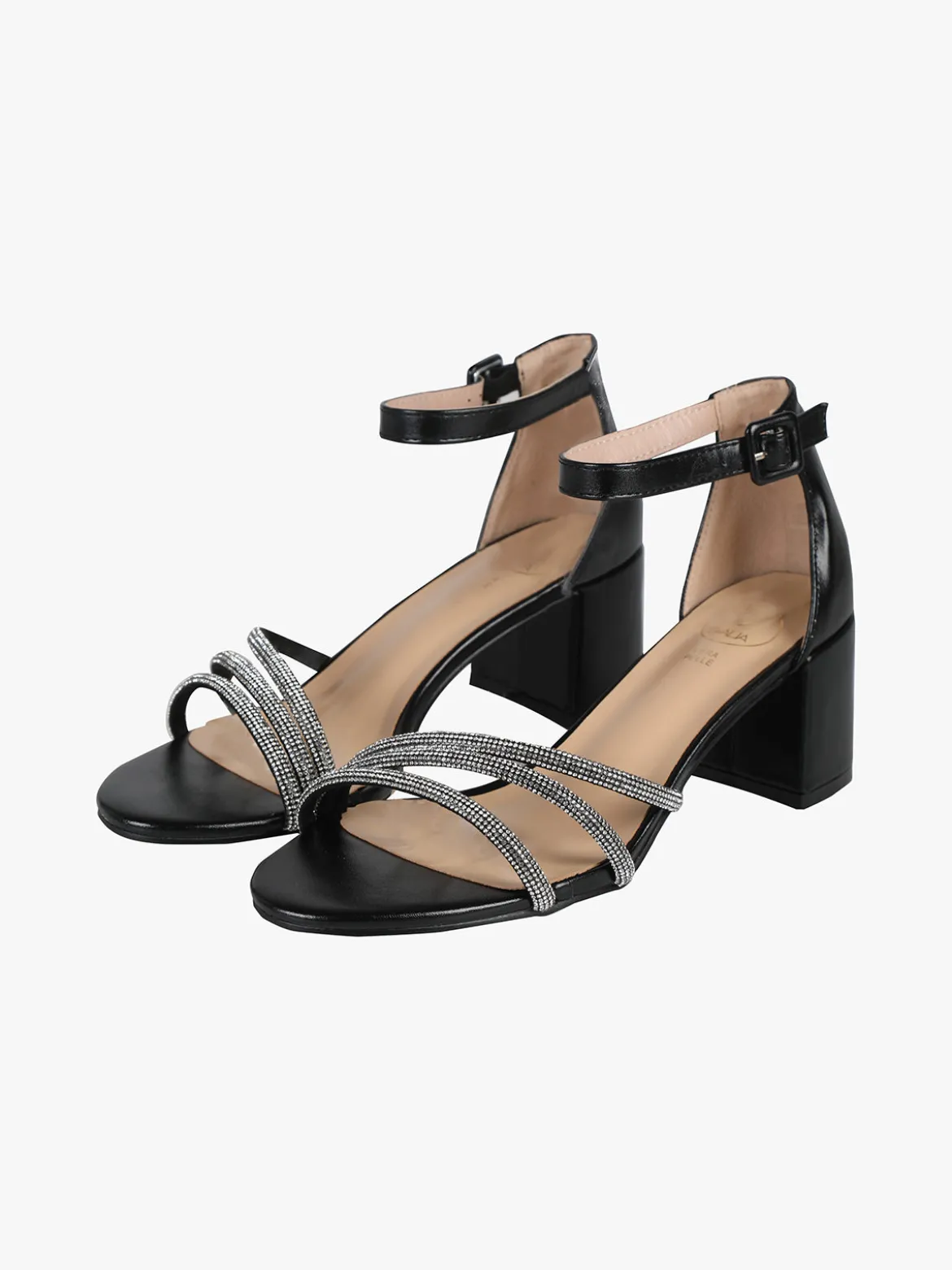 Galia Sandali donna con tacco e fascette di strass
