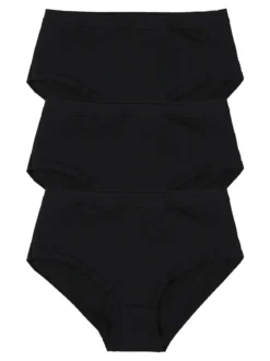 Garda Confezione da 3 maxi slip in cotone bielastico - nero