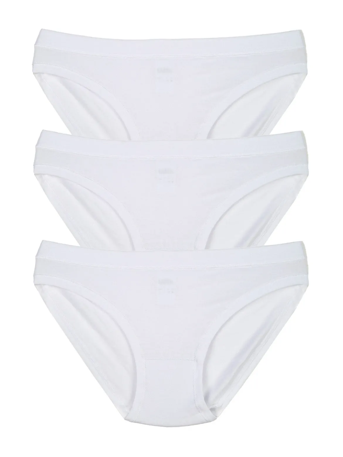 Garda Confezione da 3 slip mini da donna in cotone bielastico - bianco