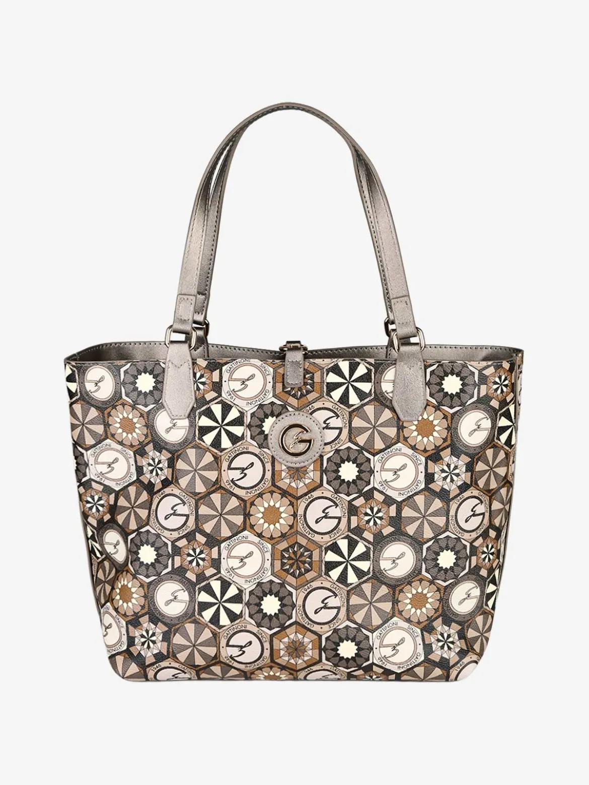 Gattinoni Borsa tote donna reversibile con pochette - bronzo
