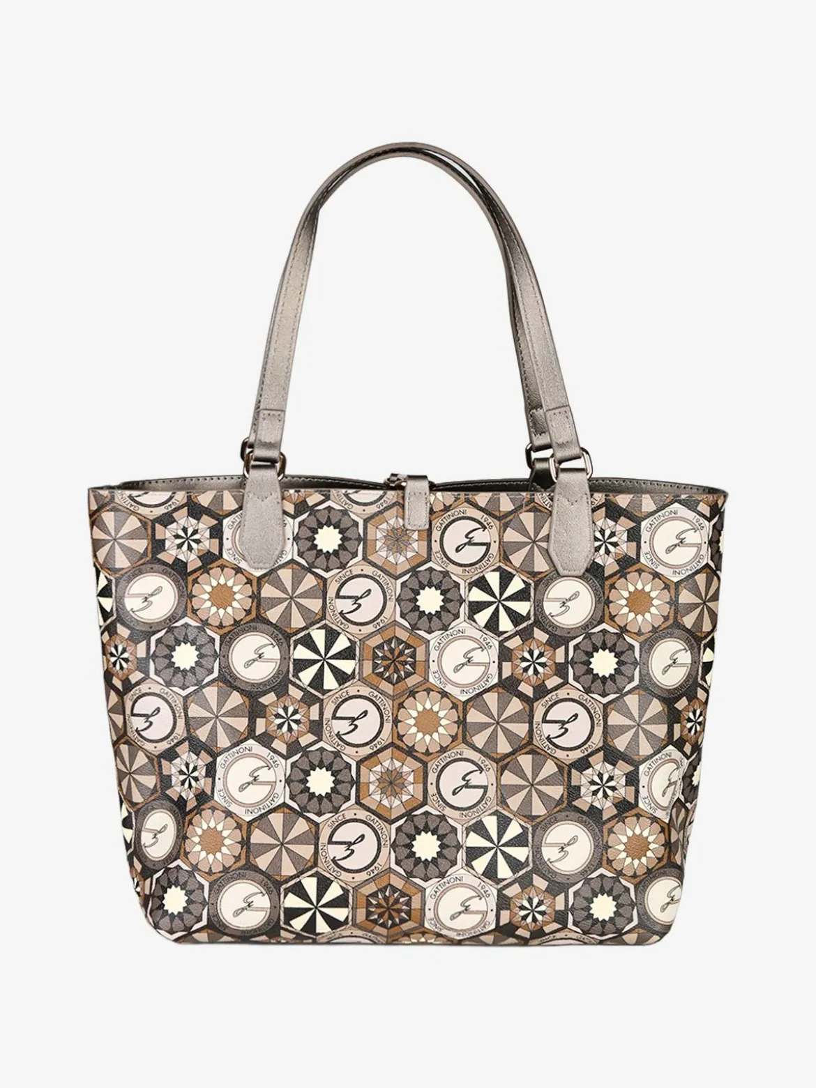 Gattinoni Borsa tote donna reversibile con pochette - bronzo