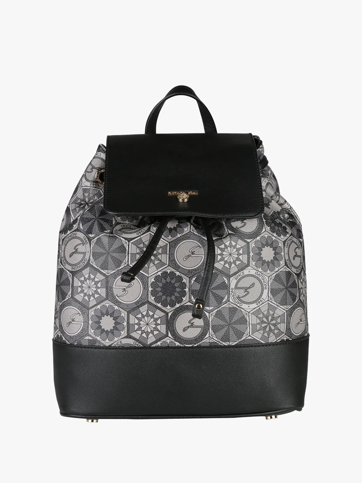 Gattinoni Zaino donna con stampe geometriche e patta