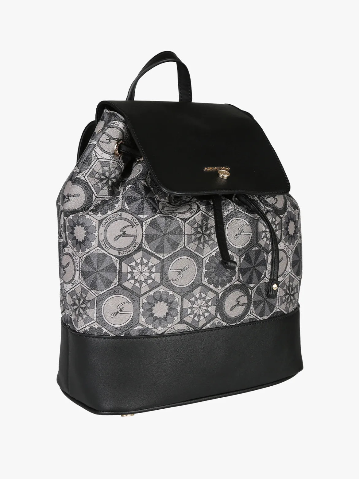 Gattinoni Zaino donna con stampe geometriche e patta