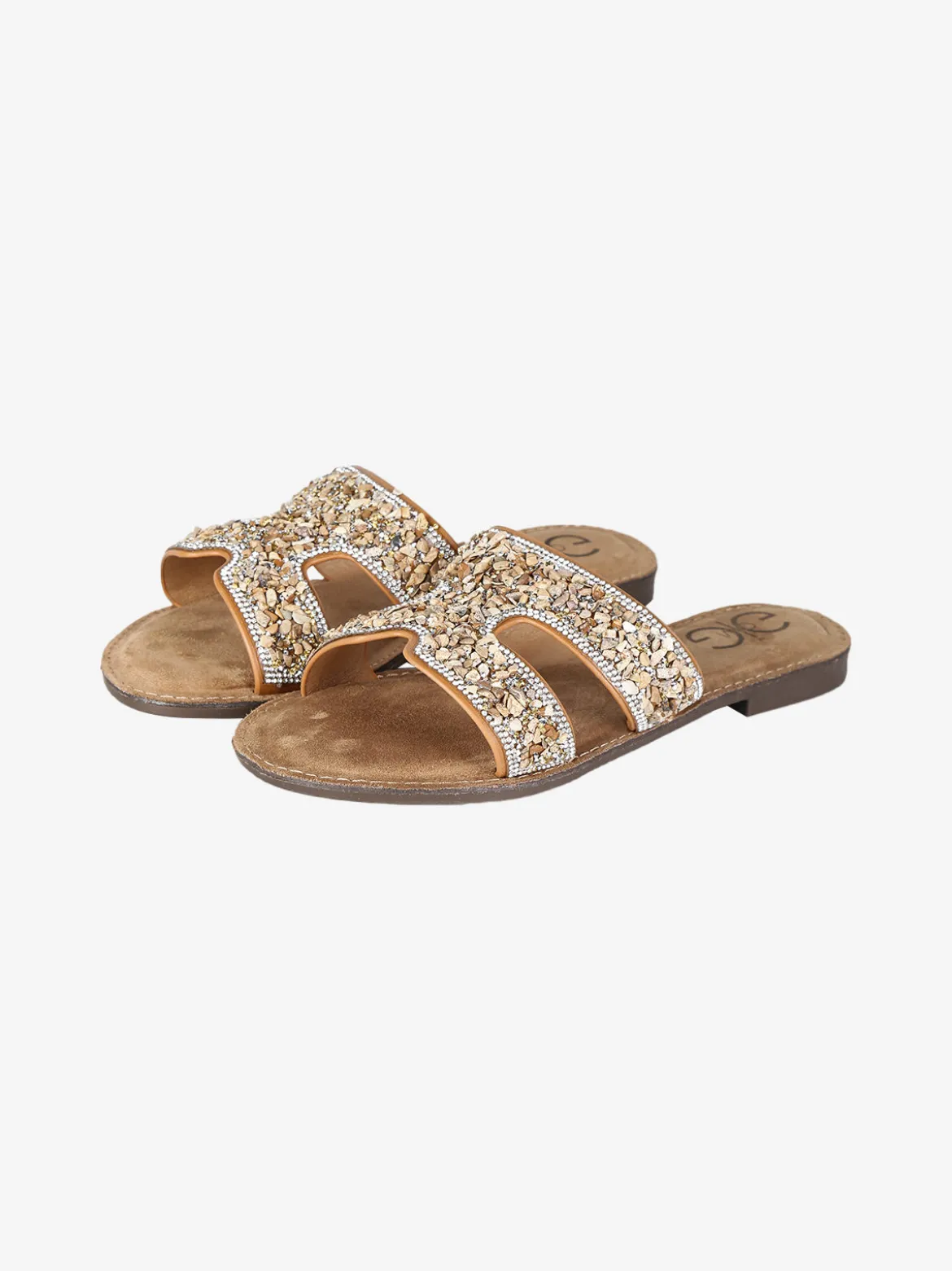 Gavi Ciabatte donna con strass e pietre colorate