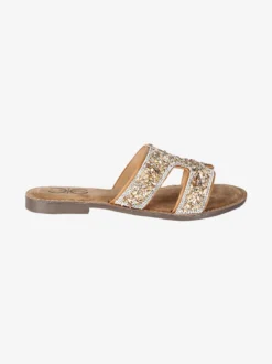 Gavi Ciabatte donna con strass e pietre colorate