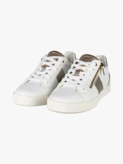 Geox D BLOMIEE Sneakers donna in pelle con lacci e zip
