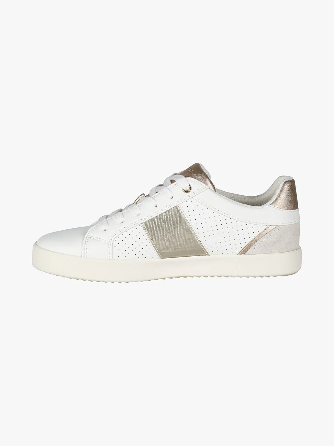Geox D BLOMIEE Sneakers donna in pelle con lacci e zip