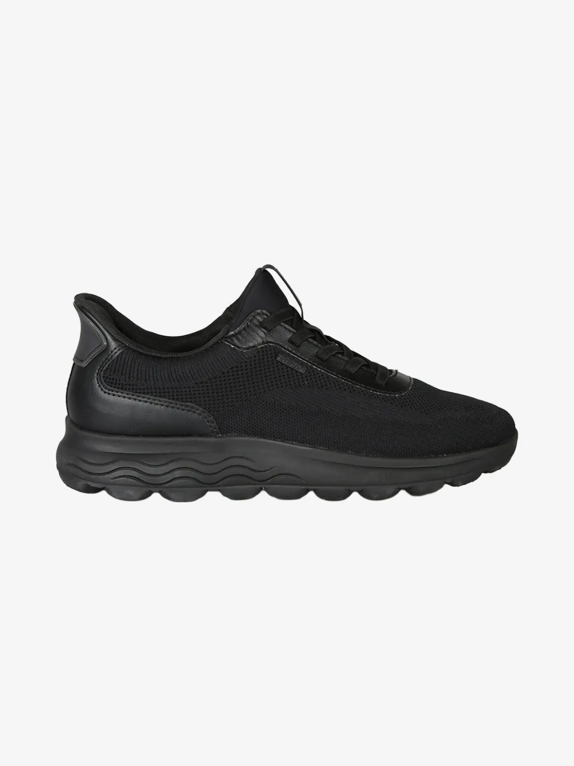 Geox D SPHERICA PLUS Sneakers donna con lacci elastici - nero
