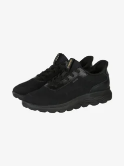 Geox D SPHERICA PLUS Sneakers donna con lacci elastici - nero