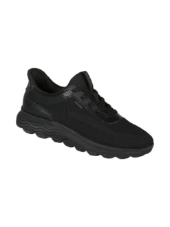 Geox D SPHERICA PLUS Sneakers donna con lacci elastici - nero