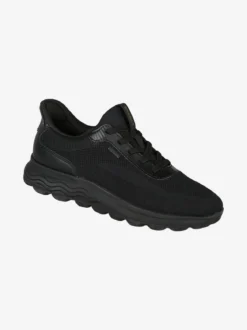 Geox D SPHERICA PLUS Sneakers donna con lacci elastici - nero