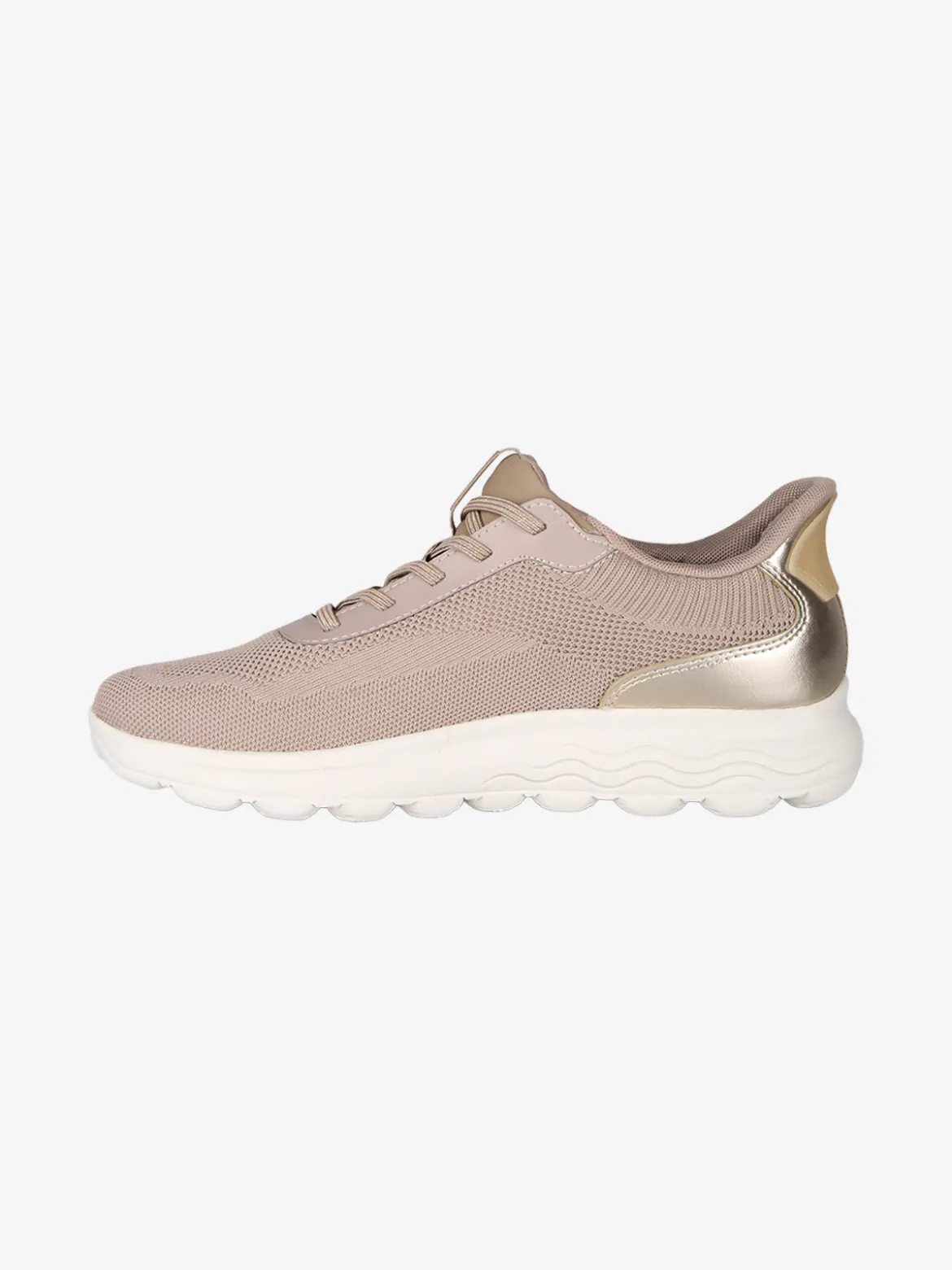 Geox D SPHERICA PLUS Sneakers donna con lacci elastici - taupe