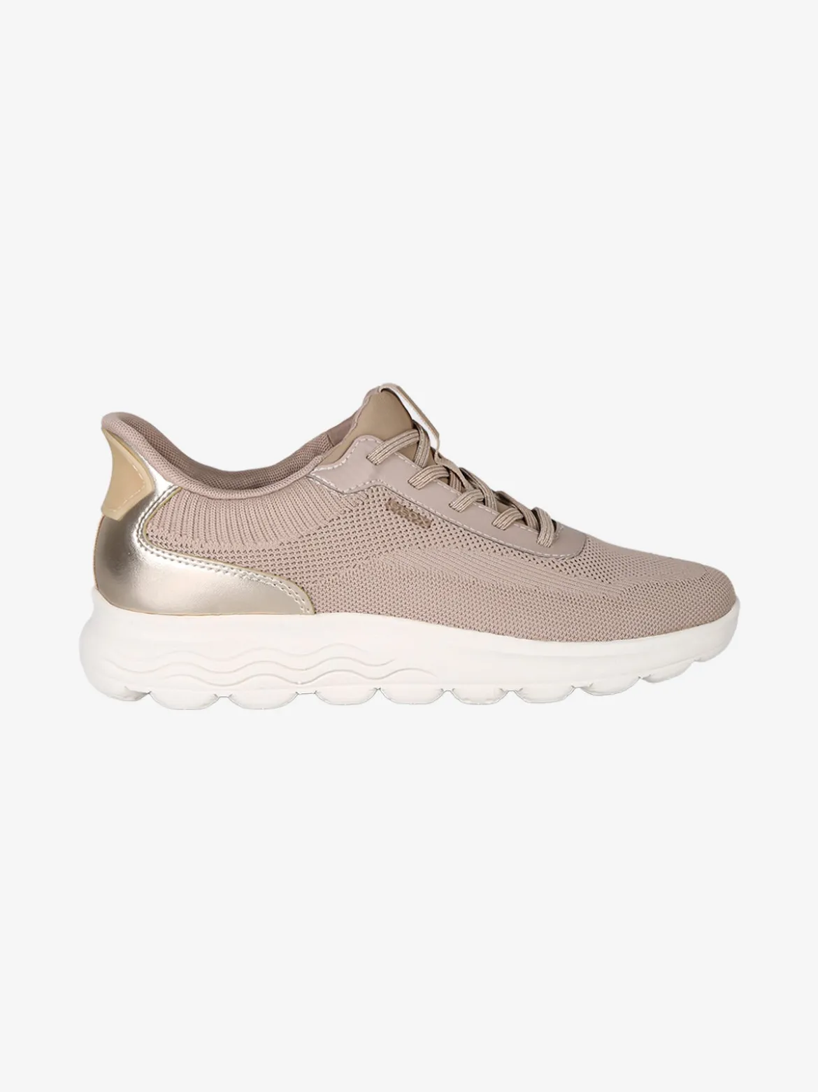 Geox D SPHERICA PLUS Sneakers donna con lacci elastici - taupe
