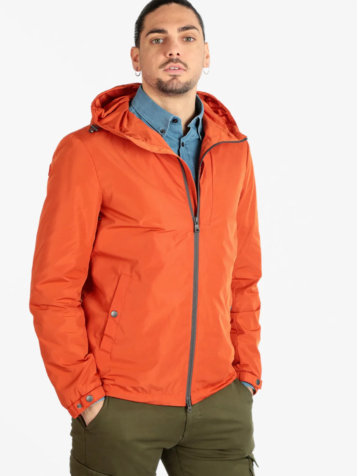 Geox F5241 Giacca leggera da uomo con cappuccio