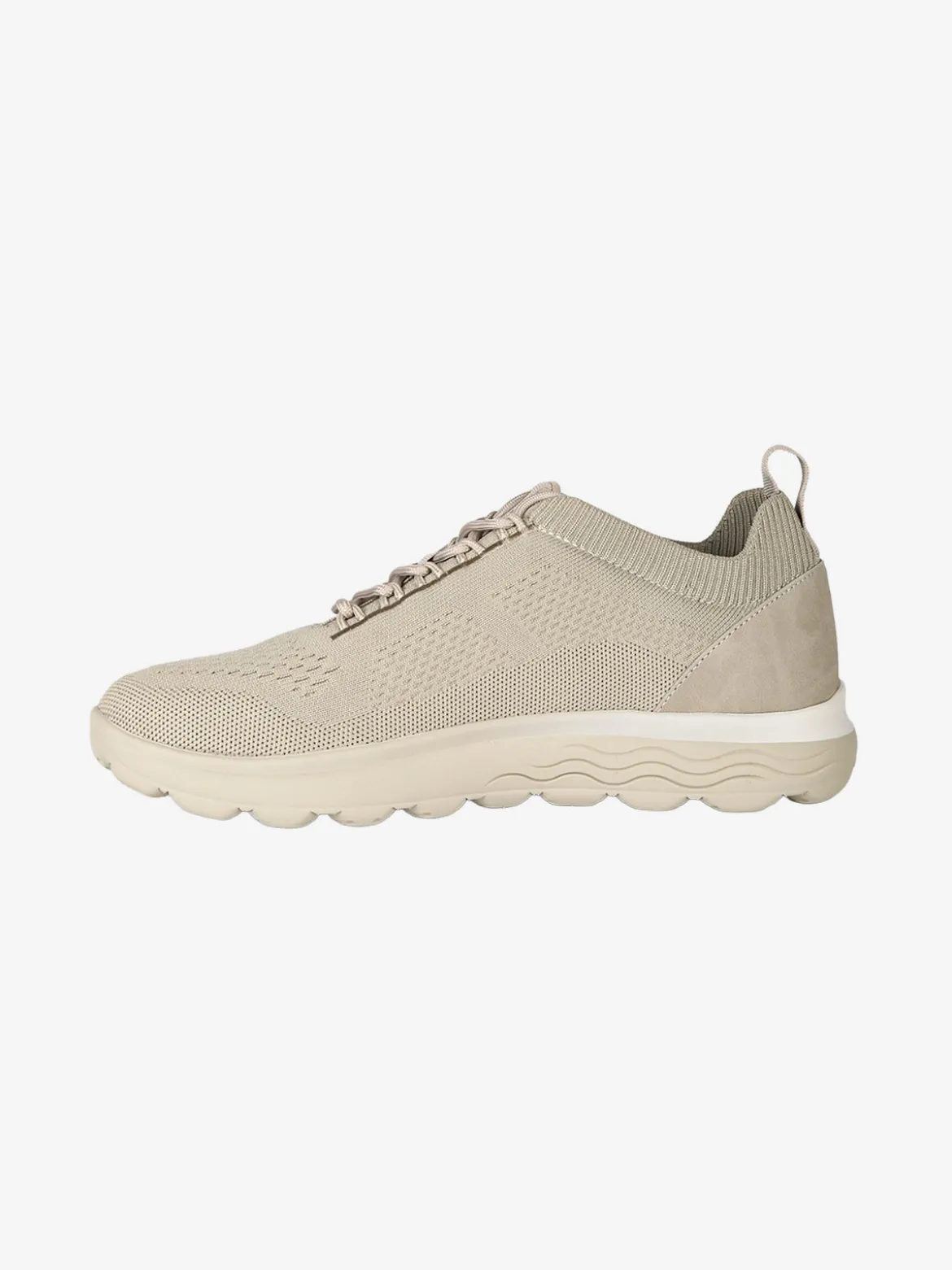 Geox SPHERICA Sneakers uomo stringate in maglia - fango