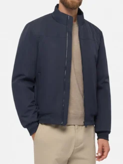Geox VINCIT Giacca imperbeabile da uomo con zip - blu scuro