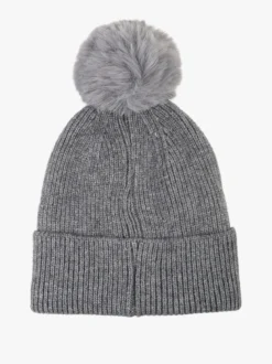 Gian Marco Venturi Cappello donna lurex in maglia con pompon - grigio