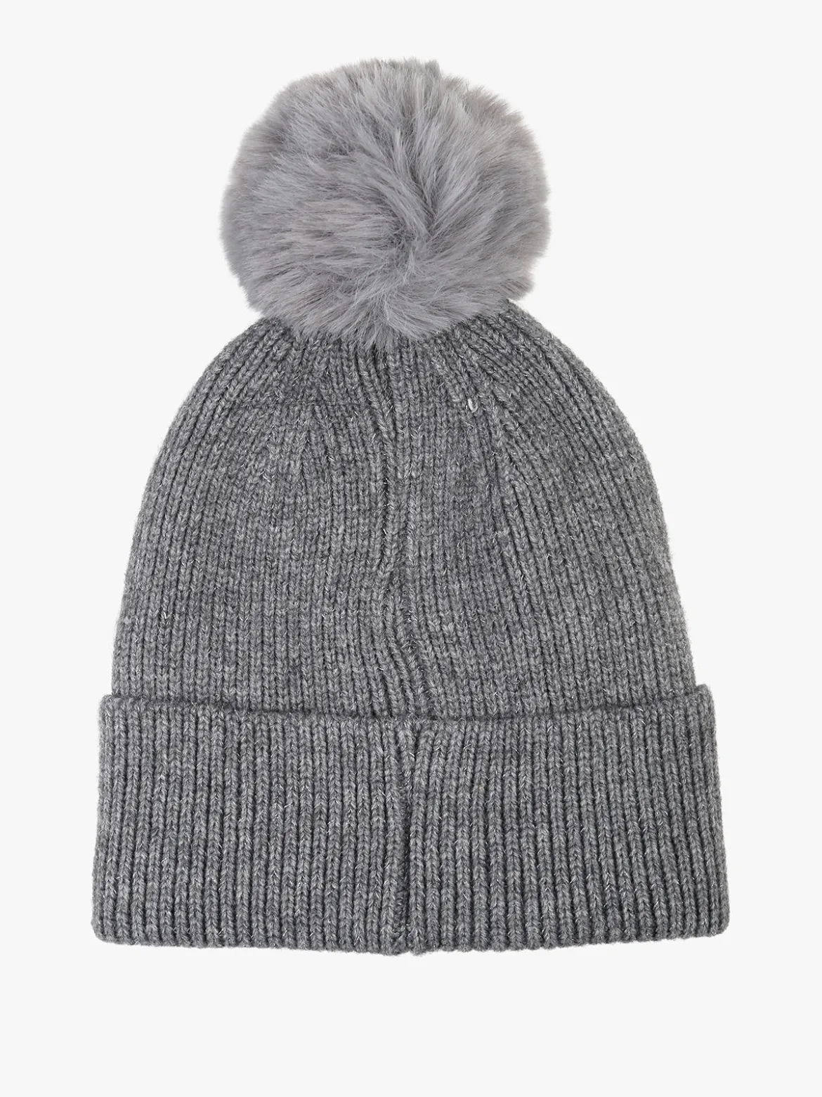 Gian Marco Venturi Cappello donna lurex in maglia con pompon - grigio