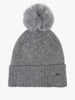 Gian Marco Venturi Cappello donna lurex in maglia con pompon - grigio