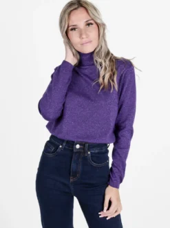 Gian Marco Venturi Maglia dolcevita da donna in lurex