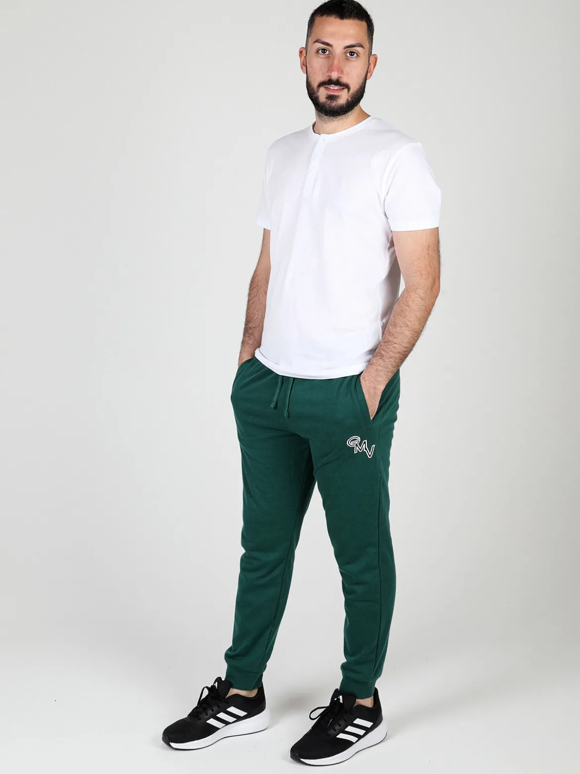 Gian Marco Venturi Pantaloni sportivi da uomo in felpa con polsini