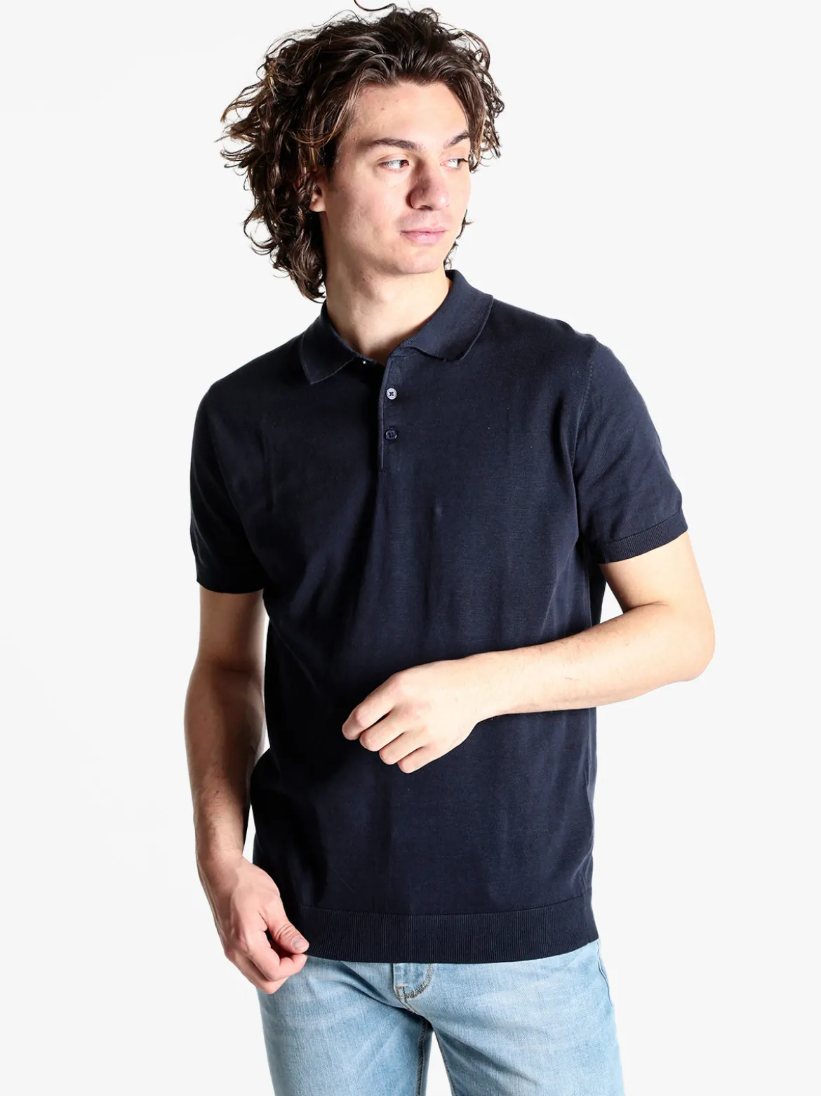Gian Marco Venturi Polo da uomo in cotone a maniche corte