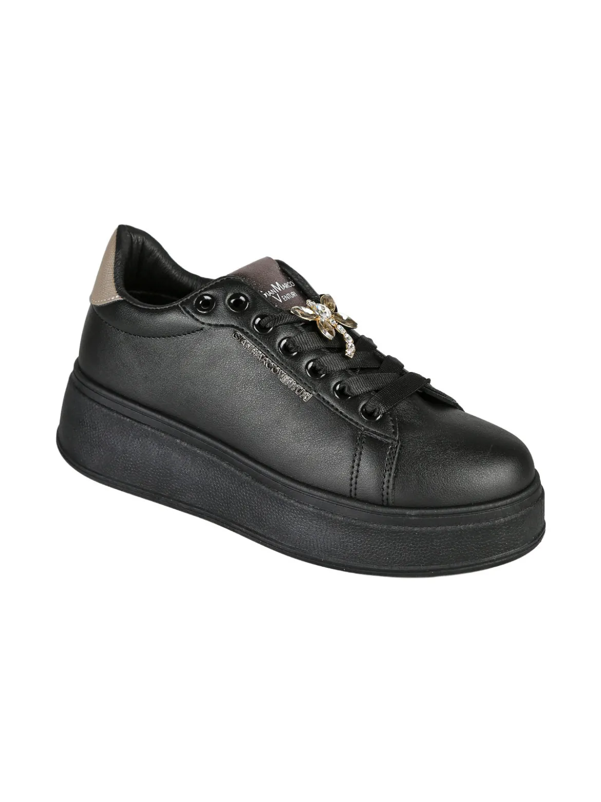 Gian Marco Venturi Sneakers donna con platform - nero